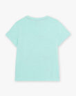 Child boy turquoise T-shirt with shark print COTIFAGE / 22E3PGN1TMC203
