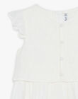 Off white fancy embroidery dress FREBROETTE / 23E2PFI3ROB005
