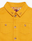 Mustard yellow twill jacket child girl CLABROETTE / 22E2PFG3VESB106