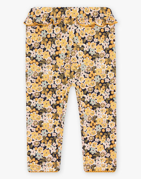 Yellow flower print cotton leggings DACHARLINE / 22H4BFD1CALC214
