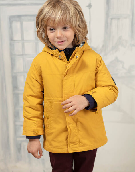 Boy's imperial yellow raincoat with detachable down jacket BARISTAGE / 21H3PGC3IMPB114