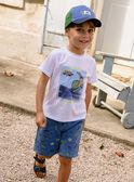 White T-shirt with snail pattern on a skateboard FUCARAGE / 23E3PGN3TMC000