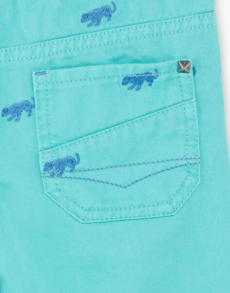 Bermuda shorts green animal embroidery ZACLUAGE / 21E3PGJ1BERG621