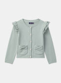 Light green CARDIGAN MRECARETTE / 25E2PFL2CAR602