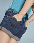 Child girl dark denim shorts with sequin belt CAUJENETTE 1 / 22E2PFT2SHOK005