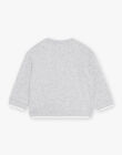 Grey mottled fleece sweater DAETIENNE / 22H1BGE1SWE943