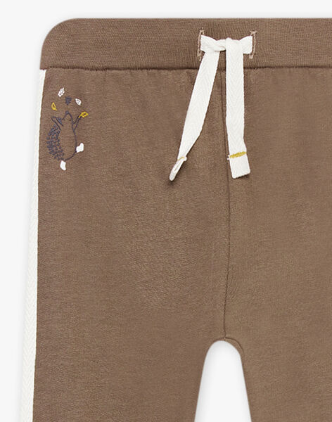 Icy brown jogging suit with white stripes DALEON / 22H1BGR1JGBI811