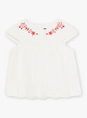 Baby girl ecru jersey blouse CAURALIE / 22E1BFP1TMC001