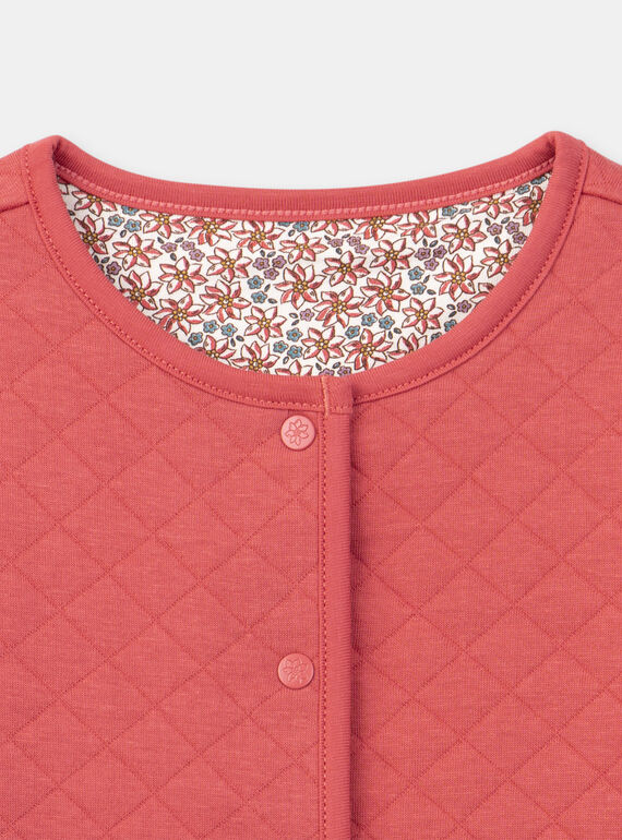 Reversible red quilted tube-knit jacket KICARDETTE / 24E2PFC2CAR410