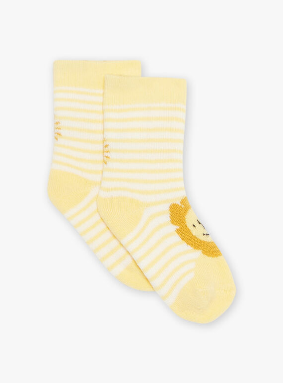 Off white striped socks Jacquard lion FAARNOLD / 23E4BG82SOQ001