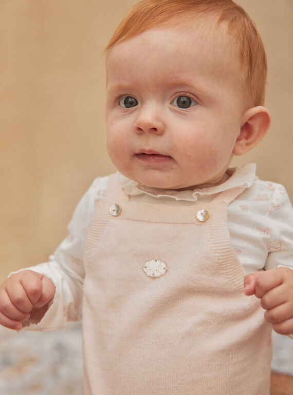 Light pink bodysuit, romper and tights GOLDA / 23H0CFL2ENS301