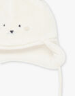 White synthetic fur hat with teddy bear face DIOLIVER / 22H4BGM1BON001