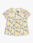 Vanilla satin blouse with fruit print FAPENNY / 23E1BFO1CHE114