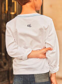 White T-shirt with basket-weave pattern in Paris GOPHOTAGE / 23H3PGD1TML000