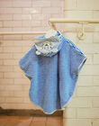 Baby boy bright blue striped bath cape CILIAM / 22E4BGO1CDB701