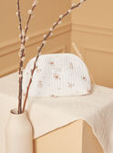 Ecru poplin pouch with forest animal print LOADEN / 24H0AM11ACD001
