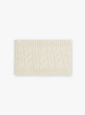 Beige cable-knit snood GICORLAN / 23H4BG51SNOA010