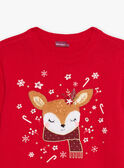 Christmas sweater knitted with deer DOUPULEF / 22H2FF91PUL050
