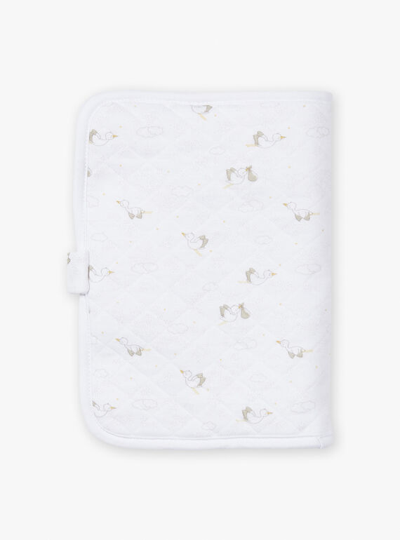 Ecru health book cover in tubique KONAN / 24E0AM14ACD000