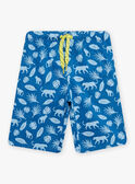 Child boy's ecru and blue jungle print pajamas CAJAGE / 22E5PG54PYJ001