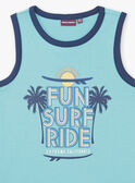 Tank top azure blue child boy ZUXIAGE1 / 21E3PGL2DEBC201