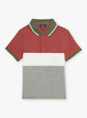 Colorblock polo with dinosaur FRIPLAGE1 / 23E3PGD1POL628