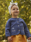 Navy blue cardigan in tubique GAELODIE / 23H1BF92CAR070