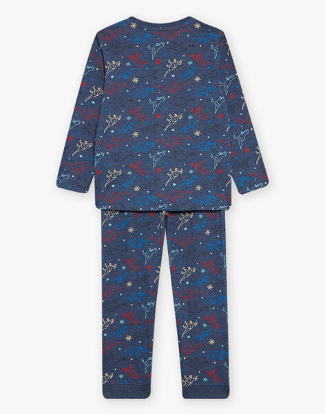 Navy blue jersey pyjamas with dinosaur print DECOSMAGE / 22H5PG25PYJ222
