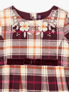 Baby Girl Black & White Embroidered Dress BAROMANE / 21H1BFQ2ROBD302