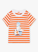 Papaya t-shirt with stripes print FAYVON / 23E1BGR1TMCE405
