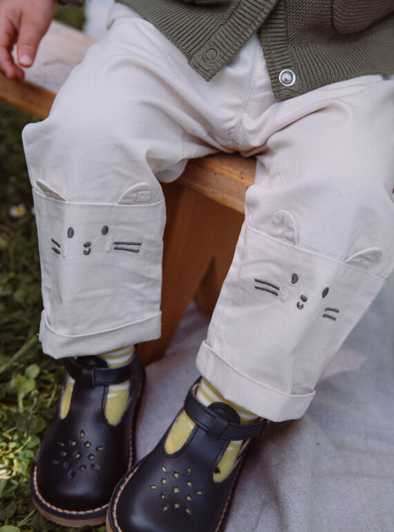 Chalk-white pants in twill GADAEL / 23H1BG81PAN632