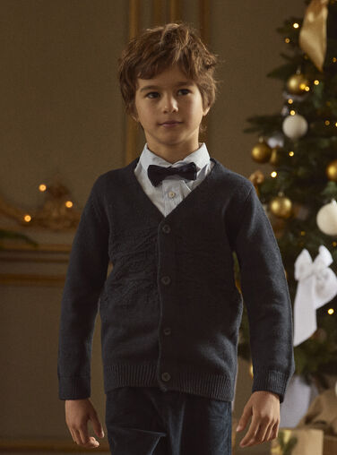 Blue KIDS CARDIGAN NREJACAGE / 25H3PGY1GILC243