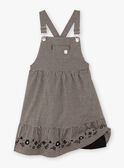 Girl's flowing gingham overalls dress BECHAETTE / 21H2PF21CHS090