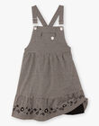 Girl's flowing gingham overalls dress BECHAETTE / 21H2PF21CHS090