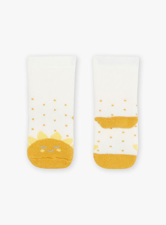 Off white Jacquard sun socks FABILLIE / 23E4BF81SOQ001