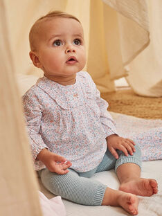 Set printed blouse, knit pants and socks birth girl COURTNEY / 22E0CFC2ENS613