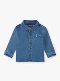 Baby boy blue denim shirt BAJOSUE / 21H1BG91CHMP269