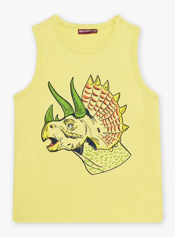 Blue tank top with shark design child boy CYDEBAGE4 / 22E3PGT2DEB108