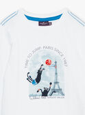 White T-shirt with basket-weave pattern in Paris GOPHOTAGE / 23H3PGD1TML000