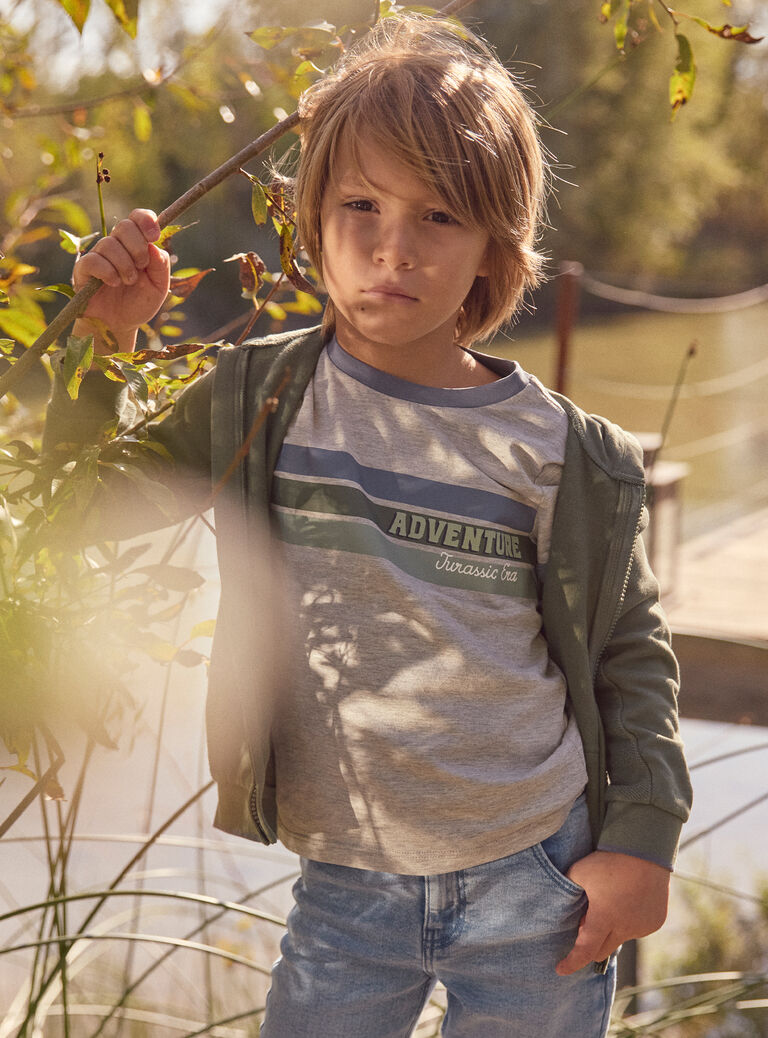 Heather grey TEE SHIRT SS MICHINAGE / 25E3PG91TMC943