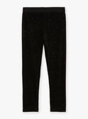 Black velvet sequined leggings GLILEGETTE / 23H2PFR1LG090