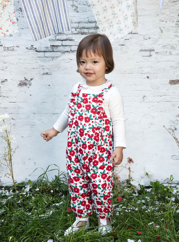 Baby girl floral print overalls BAAGATHE / 21H1BF11SAL001