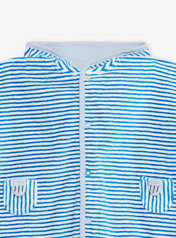 Baby boy bright blue striped bath cape CILIAM / 22E4BGO1CDB701