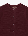 Black currant knitted cardigan DRODIGETTE 2 / 22H2PFQ4CARD302