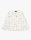 Off white poplin floral print blouse 22H2PFD1CHE001