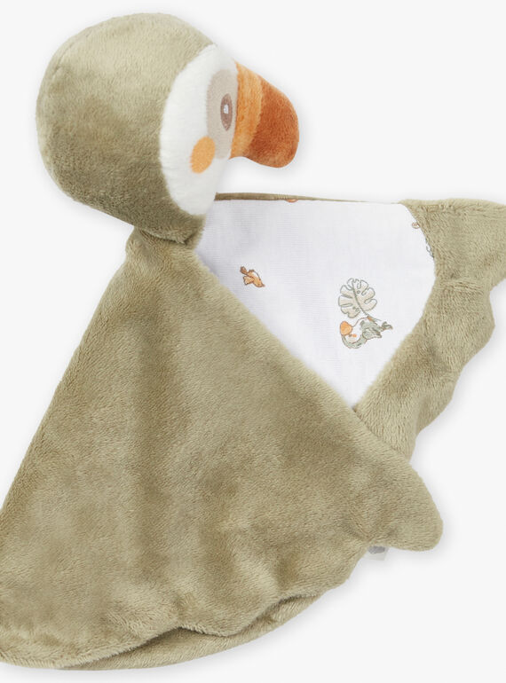 Sage green and ecru toucan birth cuddly toy KOU / 24E0AG11JOUG610