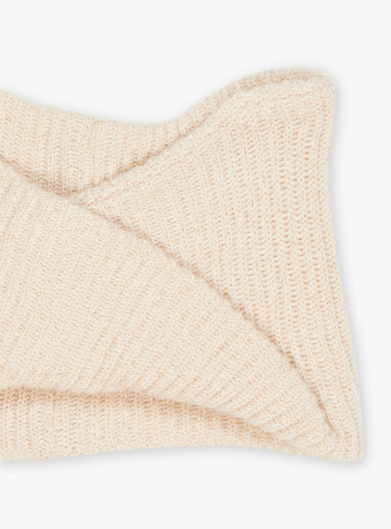 Beige knitted snood FRASNOETTE / 23E4PF51SNO808