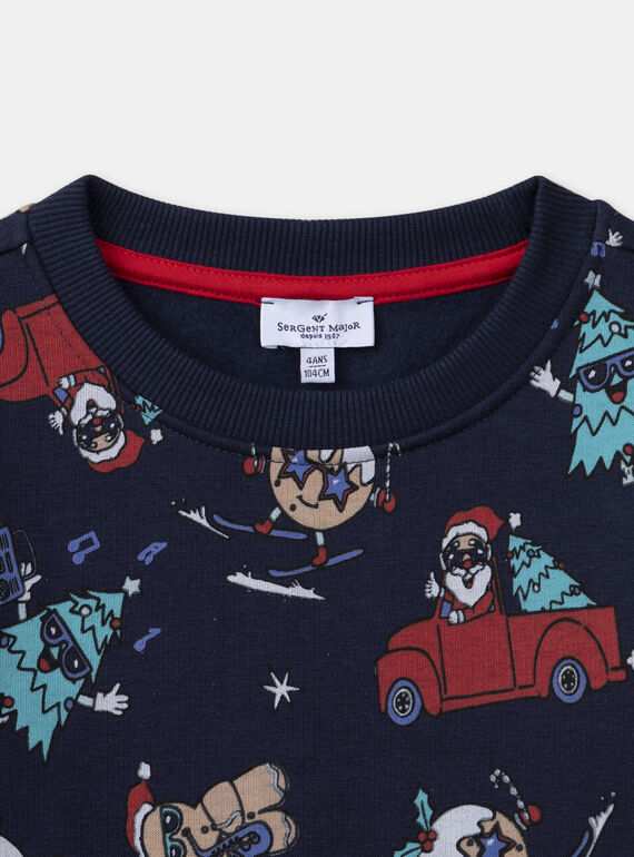 Navy SWEAT SHIRT LEDONTAGE / 24H3PGT1SWEC205