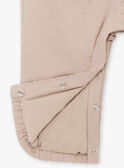 Beige overalls with fancy print baby boy BADARWIN / 21H1BG21SALA013
