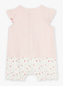 Short pink romper with bunny print at the beach CEGLACE / 22E5BF54GRE311